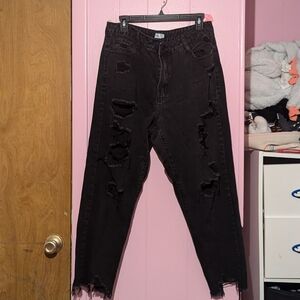 Rue21 black ripped jeans